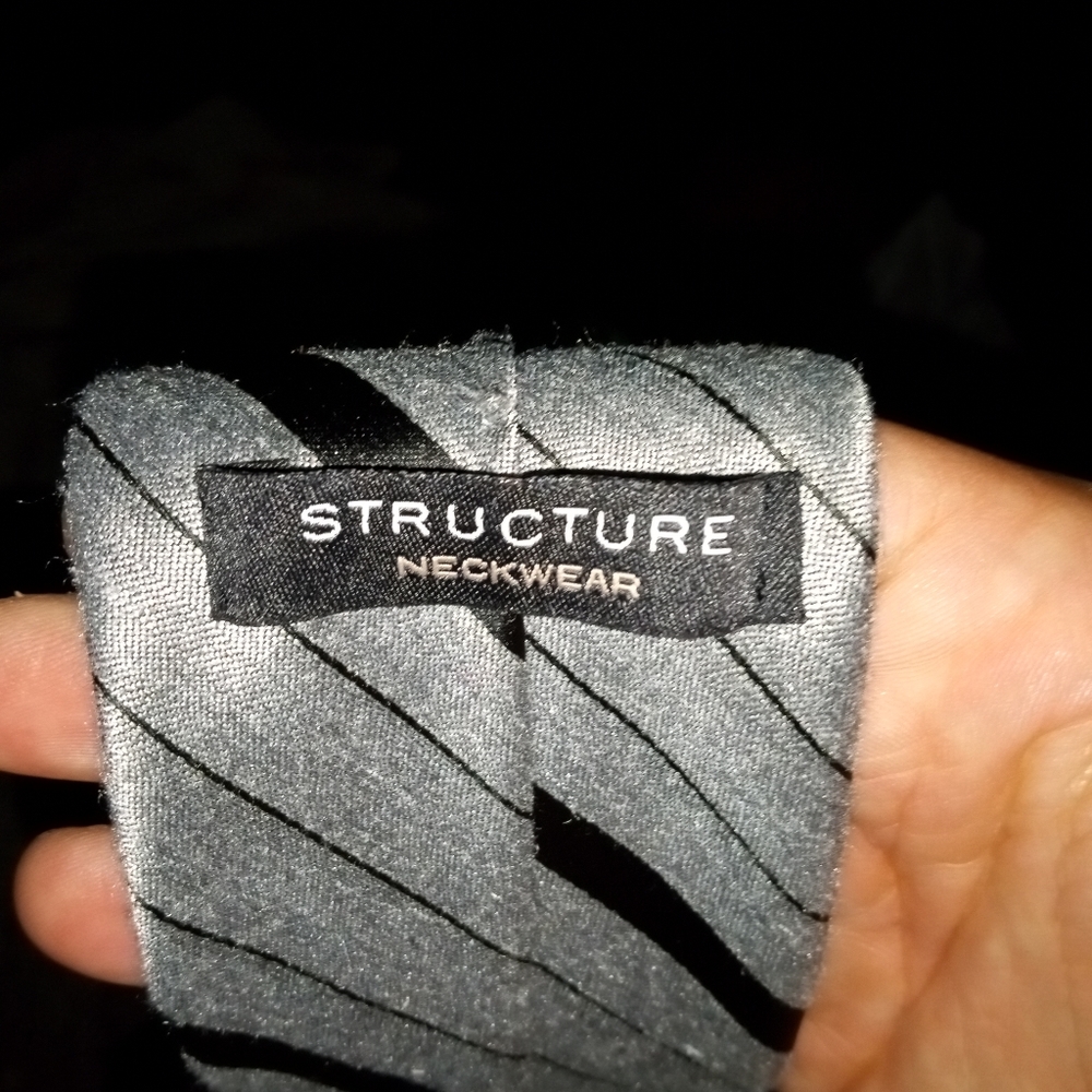 Silver Structure necktie